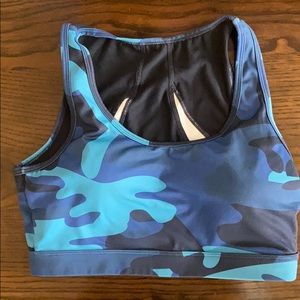 Zyia Active Blue Camo sports bra